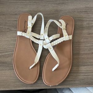 White sandals